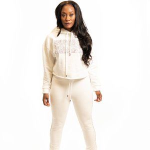 Glam Rhinestone Hooded Jogger